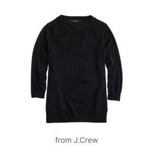 J. Crew Tippi merino wool sweater, black, size XL